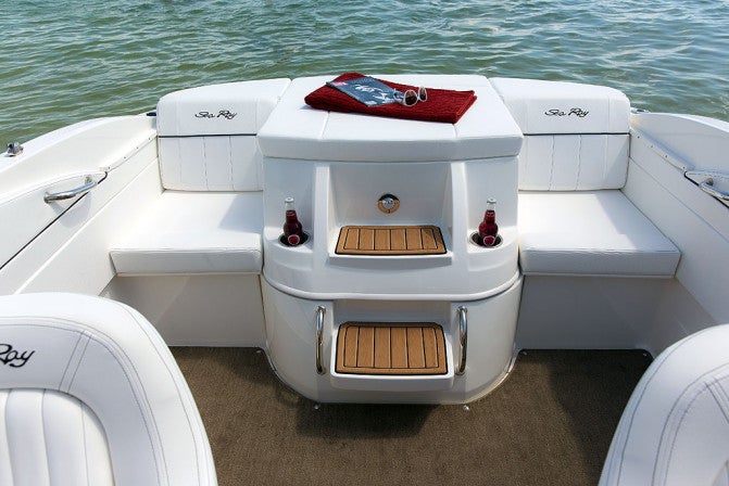 The driver and navigator ride on comfortable Captain’s chairs with flip-up bolsters.