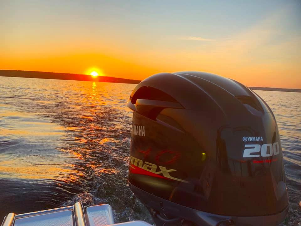 Boating in Ontario Sunset